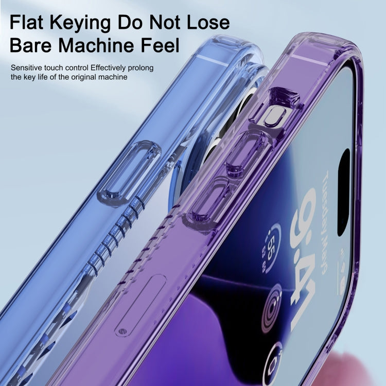 For iPhone 15 iPAKY YG Series Transparent PC+TPU Phone Case(Transparent Purple) - iPhone 15 Cases by iPAKY | Online Shopping South Africa | PMC TechLife | Buy Now Pay Later Mobicred