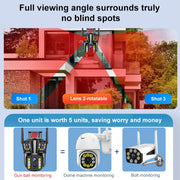 DF-3HBJ 8MP HD IP66 Water-resistant Outdoor WiFi IP Camera Support  Dual Light Source / Outside Lamp, Plug:US Plug