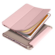 For iPad Mini 5 / Mini 4 3-folding Horizontal Flip PU Leather + Shockproof TPU Case with Holder & Pen Slot(Pink)