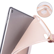 For iPad Mini 5 / Mini 4 3-folding Horizontal Flip PU Leather + Shockproof TPU Case with Holder & Pen Slot(Pink)