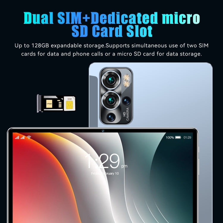 S22 10.1 inch 3G Tablet PC, 2GB+32GB, Android 7.0 MTK6735 Octa Core, Support Dual SIM, WiFi, Bluetooth, GPS(Gold) - 10.1 inch by PMC TechLife | Online Shopping South Africa | PMC TechLife