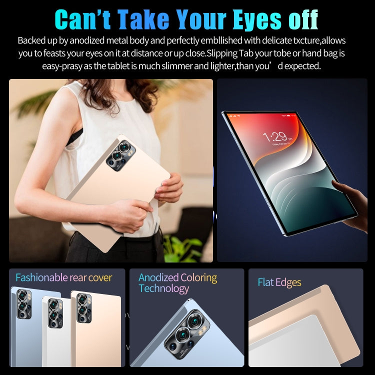 S22 10.1 inch 3G Tablet PC, 2GB+32GB, Android 7.0 MTK6735 Octa Core, Support Dual SIM, WiFi, Bluetooth, GPS(Gold)