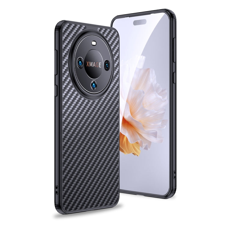 For Huawei Mate 60 Pro wlons Magsafe Carbon Fiber Kevlar TPU Phone Case(Black) - Huawei Cases by wlons | Online Shopping South Africa | PMC TechLife | Buy Now Pay Later Mobicred