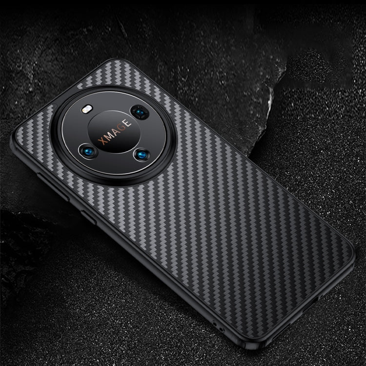 For Huawei Mate 60 Pro wlons Magsafe Carbon Fiber Kevlar TPU Phone Case(Black) - Huawei Cases by wlons | Online Shopping South Africa | PMC TechLife | Buy Now Pay Later Mobicred