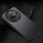 For Huawei Mate 60 Pro wlons Magsafe Carbon Fiber Kevlar TPU Phone Case(Black)