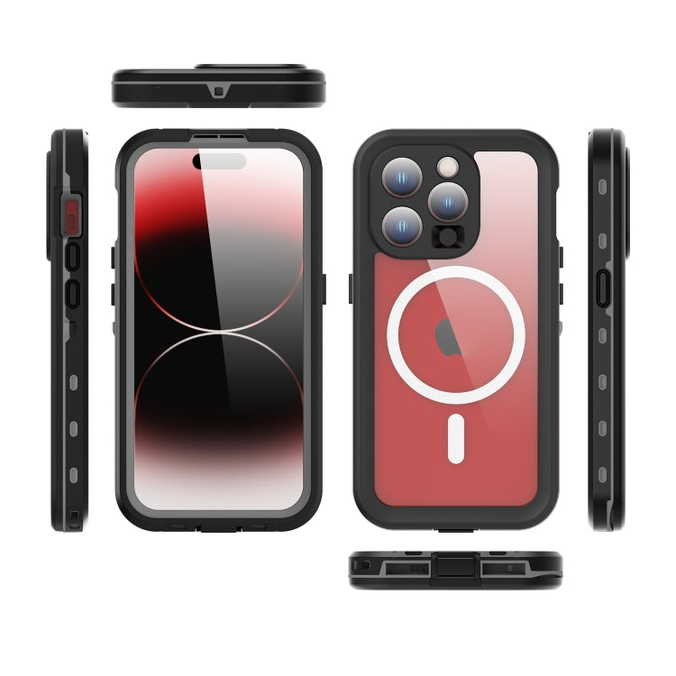 For iPhone 15 Pro RedPepper IP68 Waterproof MagSafe Phone Case(Black) - free shipping - PMC Jewellery - Order now!