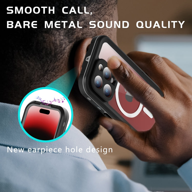 For iPhone 15 Pro RedPepper IP68 Waterproof MagSafe Phone Case(Black) - free shipping - PMC Jewellery - Order now!
