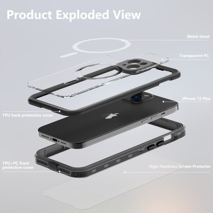 For iPhone 15 RedPepper IP68 Waterproof MagSafe Phone Case(Black) - iPhone 15 Cases by RedPepper | Online Shopping South Africa | PMC Jewellery | Buy Now Pay Later Mobicred