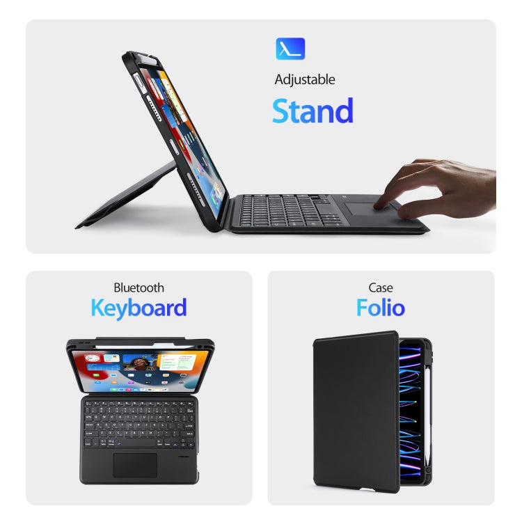 For iPad Air 11 2024 / 4&5 / iPad Pro 11 2022 DUX DUCIS DK Series Magnetic Wireless Bluetooth Keyboard Tablet Case(Black) - free shipping - PMC Jewellery - Order now!