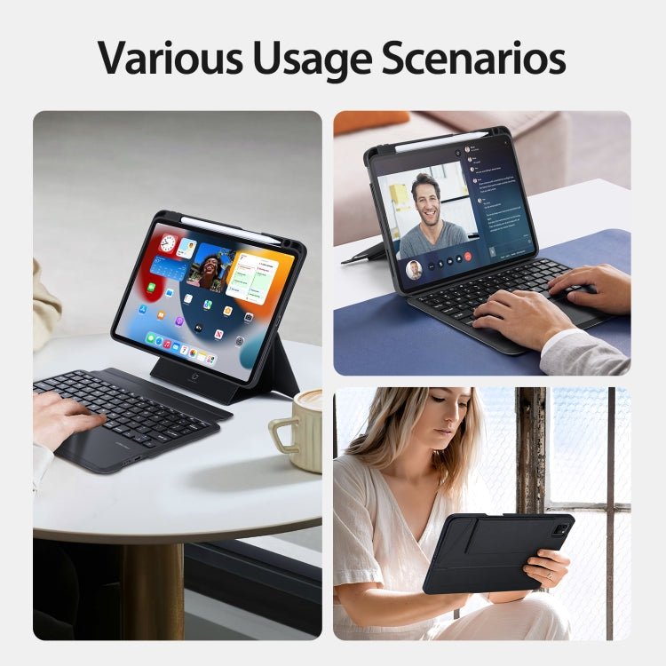 For iPad Air 11 2024 / 4&5 / iPad Pro 11 2022 DUX DUCIS DK Series Magnetic Wireless Bluetooth Keyboard Tablet Case(Black) - free shipping - PMC Jewellery - Order now!