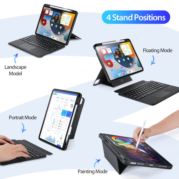 For iPad Air 11 2024 / 4&5 / iPad Pro 11 2022 DUX DUCIS DK Series Magnetic Wireless Bluetooth Keyboard Tablet Case(Black) - free shipping - PMC Jewellery - Order now!
