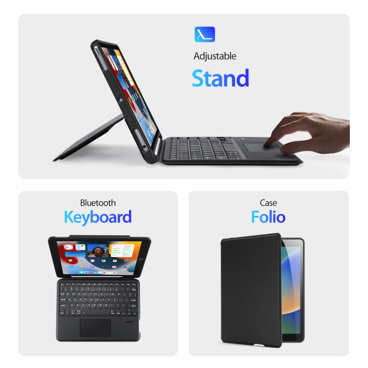 For iPad 10.2 2019/2020/2021/Air 2019 DUX DUCIS DK Series Magnetic Wireless Bluetooth Keyboard Tablet Case(Black) - free shipping - PMC Jewellery - Order now!
