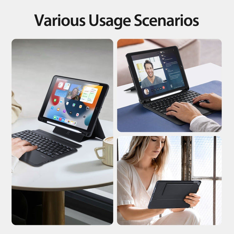 For iPad 10.2 2019/2020/2021/Air 2019 DUX DUCIS DK Series Magnetic Wireless Bluetooth Keyboard Tablet Case(Black) - free shipping - PMC Jewellery - Order now!