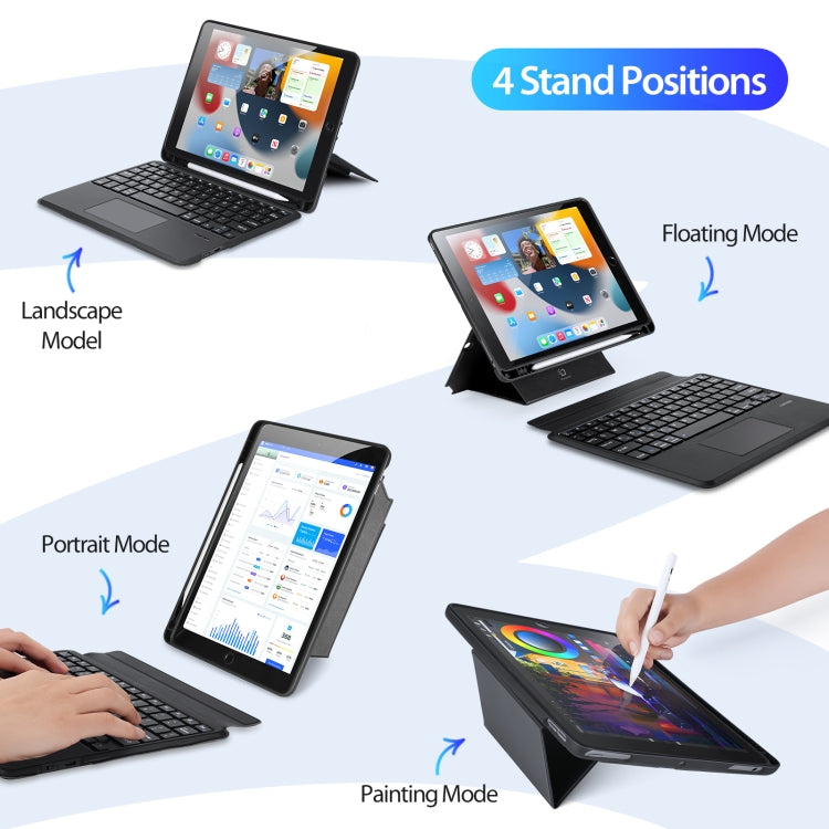 For iPad 10.2 2019/2020/2021/Air 2019 DUX DUCIS DK Series Magnetic Wireless Bluetooth Keyboard Tablet Case(Black) - free shipping - PMC Jewellery - Order now!