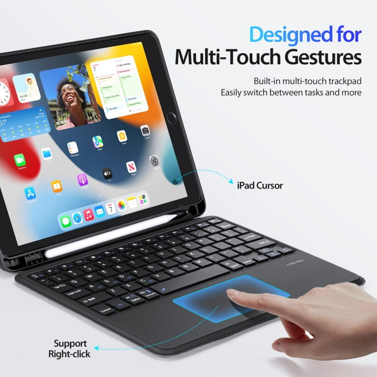 For iPad 10.2 2019/2020/2021/Air 2019 DUX DUCIS DK Series Magnetic Wireless Bluetooth Keyboard Tablet Case(Black) - free shipping - PMC Jewellery - Order now!