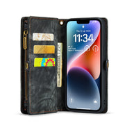 For iPhone 15 Plus CaseMe 008 Detachable Multifunctional Leather Phone Case(Black)