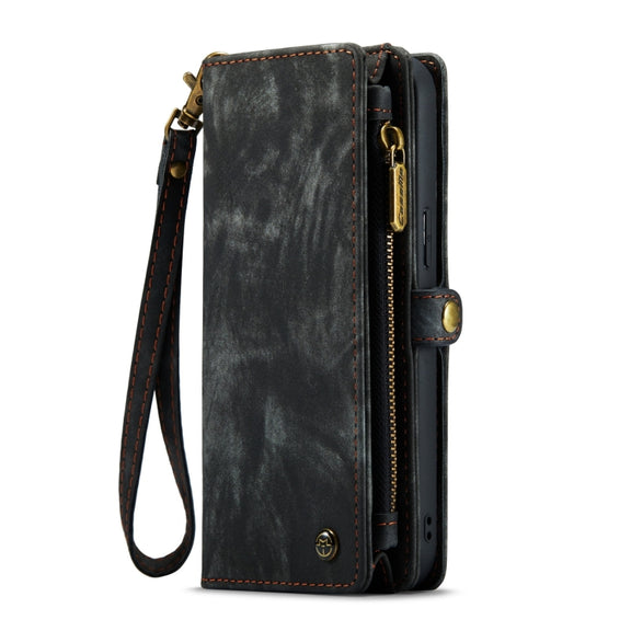 For iPhone 15 CaseMe 008 Detachable Multifunctional Leather Phone Case(Black)