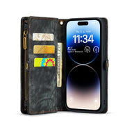 For iPhone 15 Pro CaseMe 008 Detachable Multifunctional Leather Phone Case(Black)