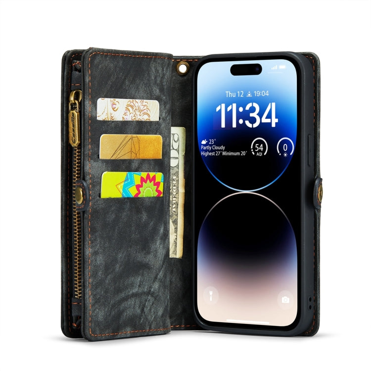 For iPhone 15 Pro Max CaseMe 008 Detachable Multifunctional Leather Phone Case(Black) - iPhone 15 Pro Max Cases by CaseMe | Online Shopping South Africa | PMC TechLife | Buy Now Pay Later Mobicred