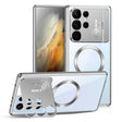 For Samsung Galaxy S21 Ultra 5G Aromatherapy Holder Single-sided MagSafe Magnetic Phone Case(Silver) - Galaxy S21 Ultra 5G Cases by PMC TechLife | Online Shopping South Africa | PMC TechLife