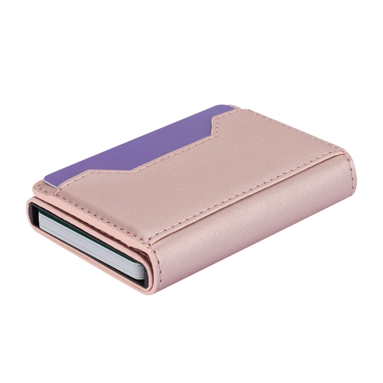 Anti Theft Brush Card Bag, Size:10x6x3cm(Rose Gold)