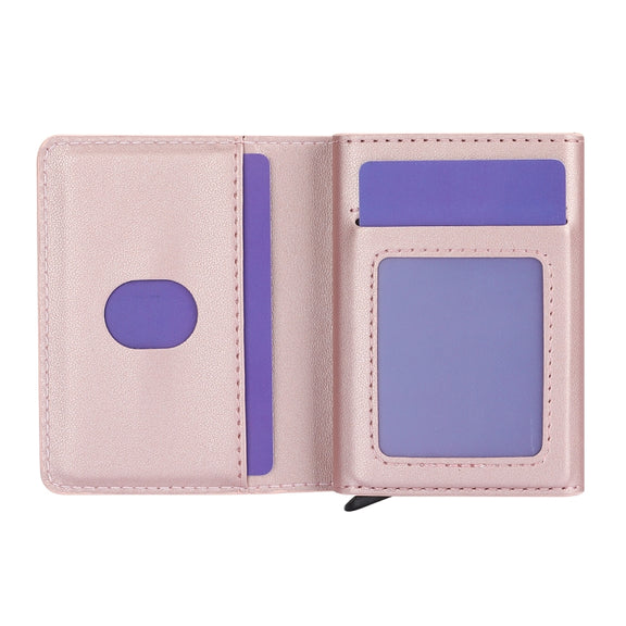 Anti Theft Brush Card Bag, Size:10x6x3cm(Rose Gold)