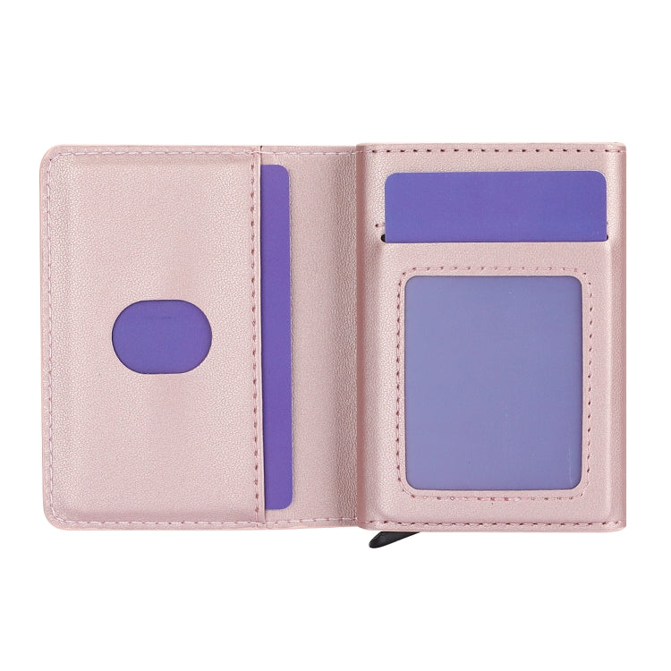 Anti Theft Brush Card Bag, Size:10x6x3cm(Rose Gold)