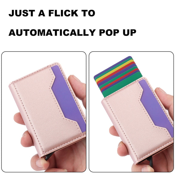 Anti Theft Brush Card Bag, Size:10x6x3cm(Rose Gold)