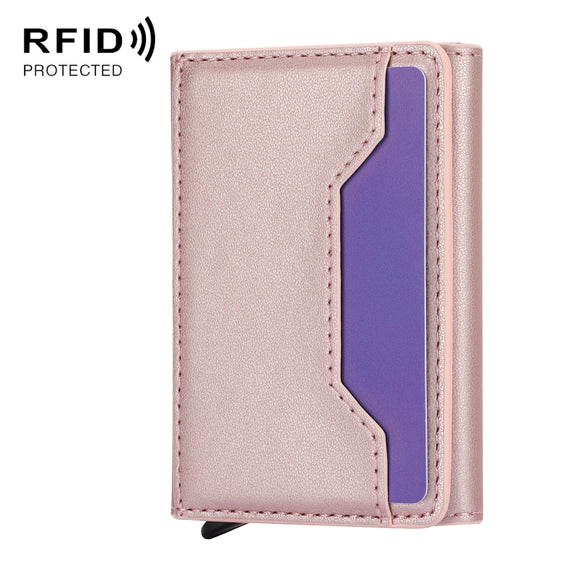 Anti Theft Brush Card Bag, Size:10x6x3cm(Rose Gold)
