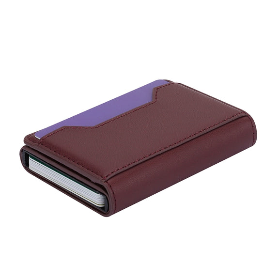 Anti Theft Brush Card Bag, Size:10x6x3cm(Wine Red)