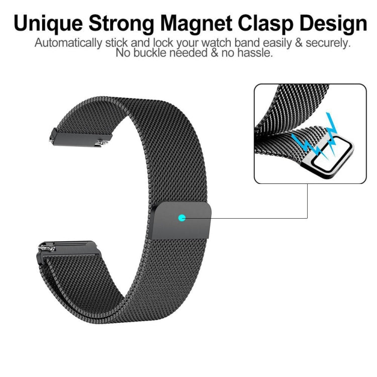 For Fitbit Versa 2 / Fitbit Versa / Fitbit Versa Lite Milanese Watch Band,, Small Size: 2.3x22.5cm(Rose Gold)