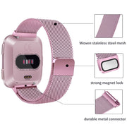 For Fitbit Versa 2 / Fitbit Versa / Fitbit Versa Lite Milanese Watch Band,, Small Size: 2.3x22.5cm(Rose Gold)