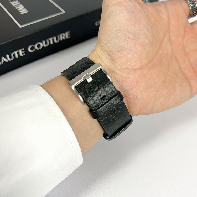 For Apple Watch 9 41mm Buffalo Leather Watch Band(Brown) - Watch Bands by PMC TechLife | Online Shopping South Africa | PMC TechLife