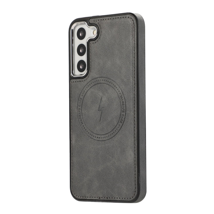 For Samsung Galaxy S23+ 5G Side Leather Magsafe Phone Case(Gray)