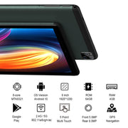 BDF P8 3G Phone Call Tablet PC 8.0 inch, 4GB+64GB, Android 10.0 MTK8321 Octa Core, Support Dual SIM, EU Plug(Black)