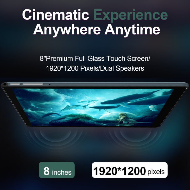 BDF P8 3G Phone Call Tablet PC 8.0 inch, 4GB+64GB, Android 10.0 MTK8321 Octa Core, Support Dual SIM, EU Plug(Grey) - free shipping - PMC TechLife - Order now!