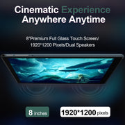 BDF P8 3G Phone Call Tablet PC 8.0 inch, 4GB+64GB, Android 10.0 MTK8321 Octa Core, Support Dual SIM, EU Plug(Silver)