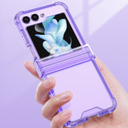 For Samsung Galaxy Z Flip5 GKK Electroplated Airbag Hinge Shockproof Phone Case(Transparent)