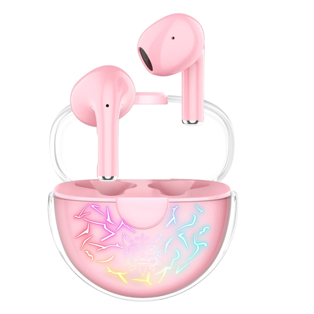 ONIKUMA T35 Bluetooth 5.1 TWS Wireless Bluetooth Gaming Earphone(Pink)
