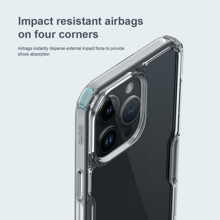For iPhone 15 Pro NILLKIN Ultra Clear PC + TPU Phone Case(Blue) - iPhone 15 Pro Max Cases by NILLKIN | Online Shopping South Africa | PMC Jewellery | Buy Now Pay Later Mobicred