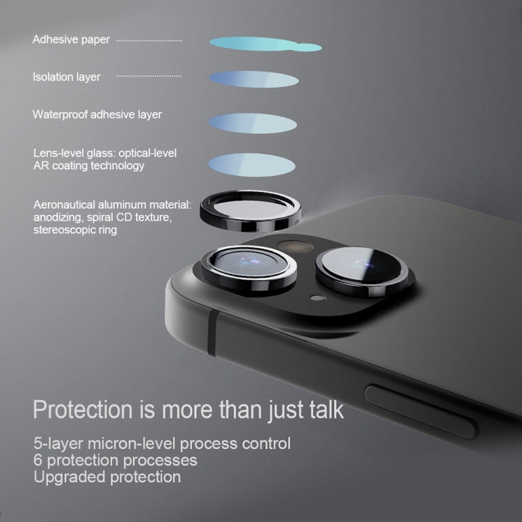 For iPhone 15  / 15 Plus NILLKIN Color Mirror Series Lens Film - iPhone 15 Plus Tempered Glass by NILLKIN | Online Shopping South Africa | PMC TechLife | Buy Now Pay Later Mobicred