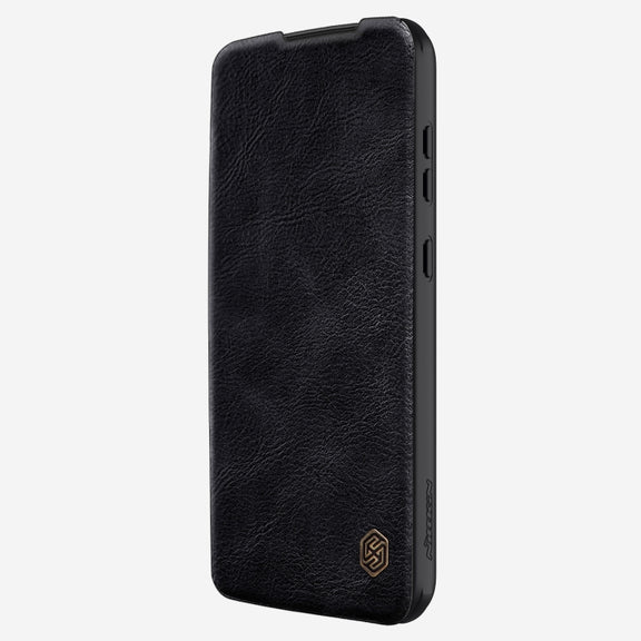 For Samsung Galaxy A55 NILLKIN QIN Series Pro Sliding Camera Cover Design Leather Phone Case(Black)