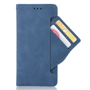 For iPhone 15 Pro Max Skin Feel Calf Texture Card Slots Leather Phone Case(Blue)