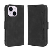 For iPhone 15 Skin Feel Calf Texture Card Slots Leather Phone Case(Black)