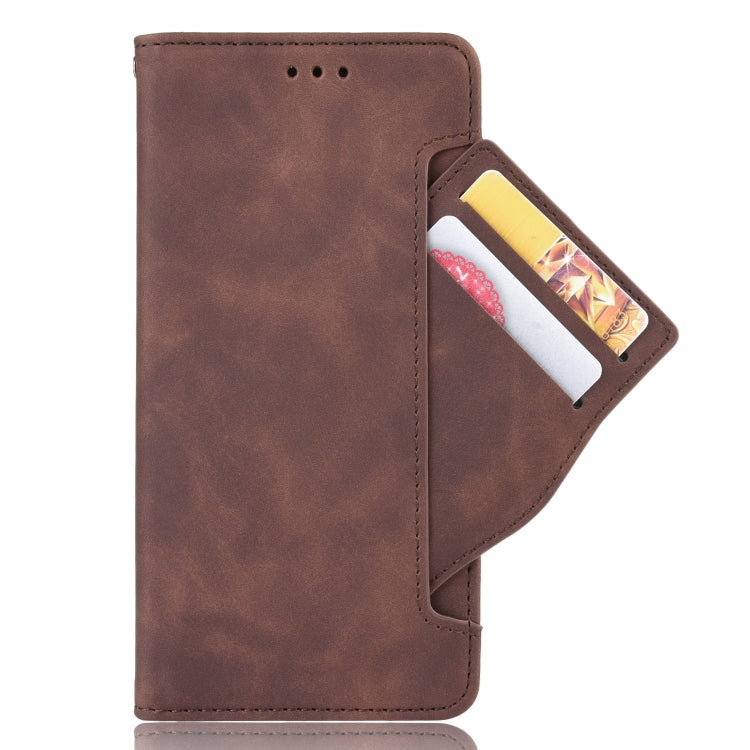 For iPhone 15 Skin Feel Calf Texture Card Slots Leather Phone Case(Brown) - iPhone 15 Cases by PMC TechLife | Online Shopping South Africa | PMC TechLife | Buy Now Pay Later Mobicred