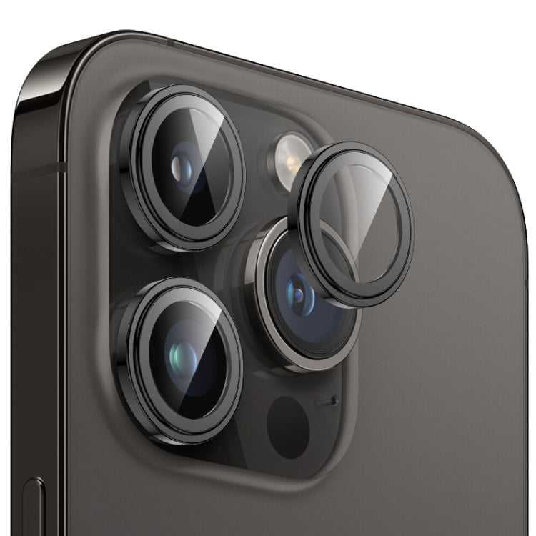 For iPhone 15 Pro / 15 Pro Max MOMAX Eagle Eye Independent Full Cover Phone Lens Glass Film(Black) - iPhone 15 Pro Max Cases by MOMAX | Online Shopping South Africa | PMC Jewellery | Buy Now Pay Later Mobicred