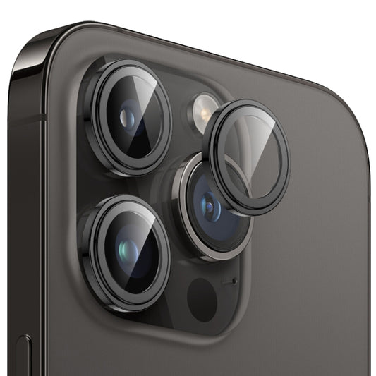 For iPhone 15 Pro / 15 Pro Max MOMAX Eagle Eye Independent Full Cover Phone Lens Glass Film(Black) - iPhone 15 Pro Max Cases by MOMAX | Online Shopping South Africa | PMC Jewellery | Buy Now Pay Later Mobicred