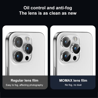 For iPhone 15 Pro / 15 Pro Max MOMAX Eagle Eye Independent Full Cover Phone Lens Glass Film(Black) - iPhone 15 Pro Max Cases by MOMAX | Online Shopping South Africa | PMC Jewellery | Buy Now Pay Later Mobicred