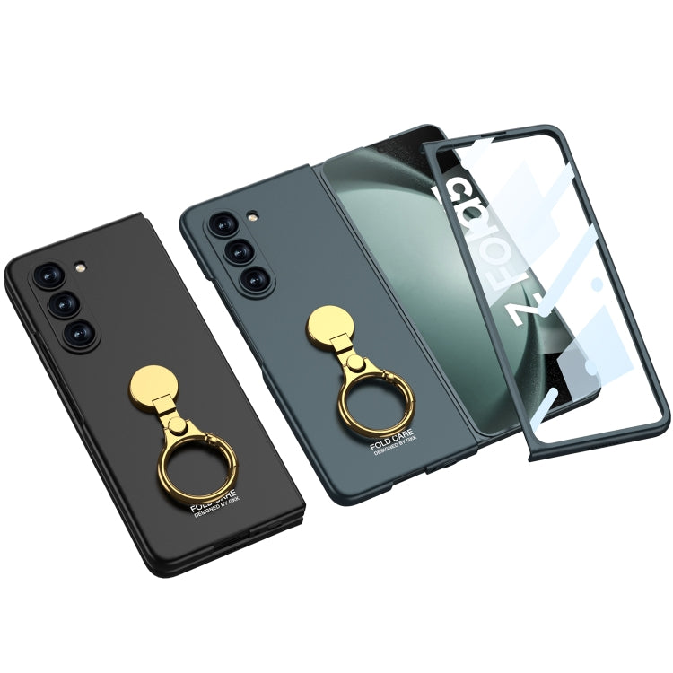 For Samsung Galaxy Z Fold5 GKK Ultra-thin Triaxial Ring Holder PC Phone Case(Misty Gold) - Galaxy Z Fold5 Cases by GKK | Online Shopping South Africa | PMC TechLife | Buy Now Pay Later Mobicred