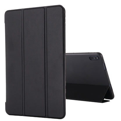 For Huawei Matepad 10.4 GEBEI Shockproof Horizontal Flip Leather Case with Three-folding Holder(Black) - Huawei by GEBEI | Online Shopping South Africa | PMC Jewellery | Buy Now Pay Later Mobicred